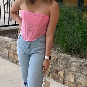 Pink corset top
